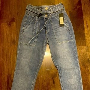 Brand new with tags- Veronica Beard Logan Straight Leg Tie Waist Jeans